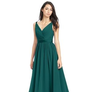 Azazie Leanna Bridesmaid Dress in Peacock NWT